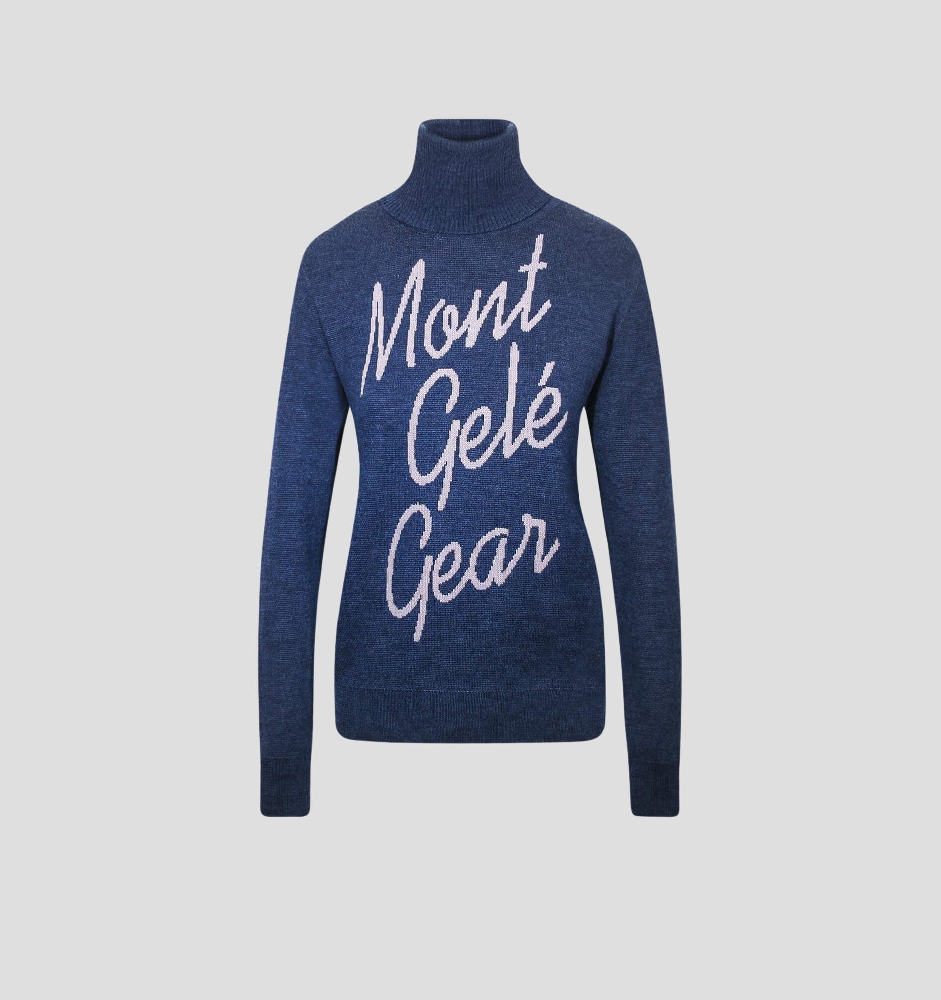 Vintage Merino Sweater - Navy Blue / Soft Pink / XS