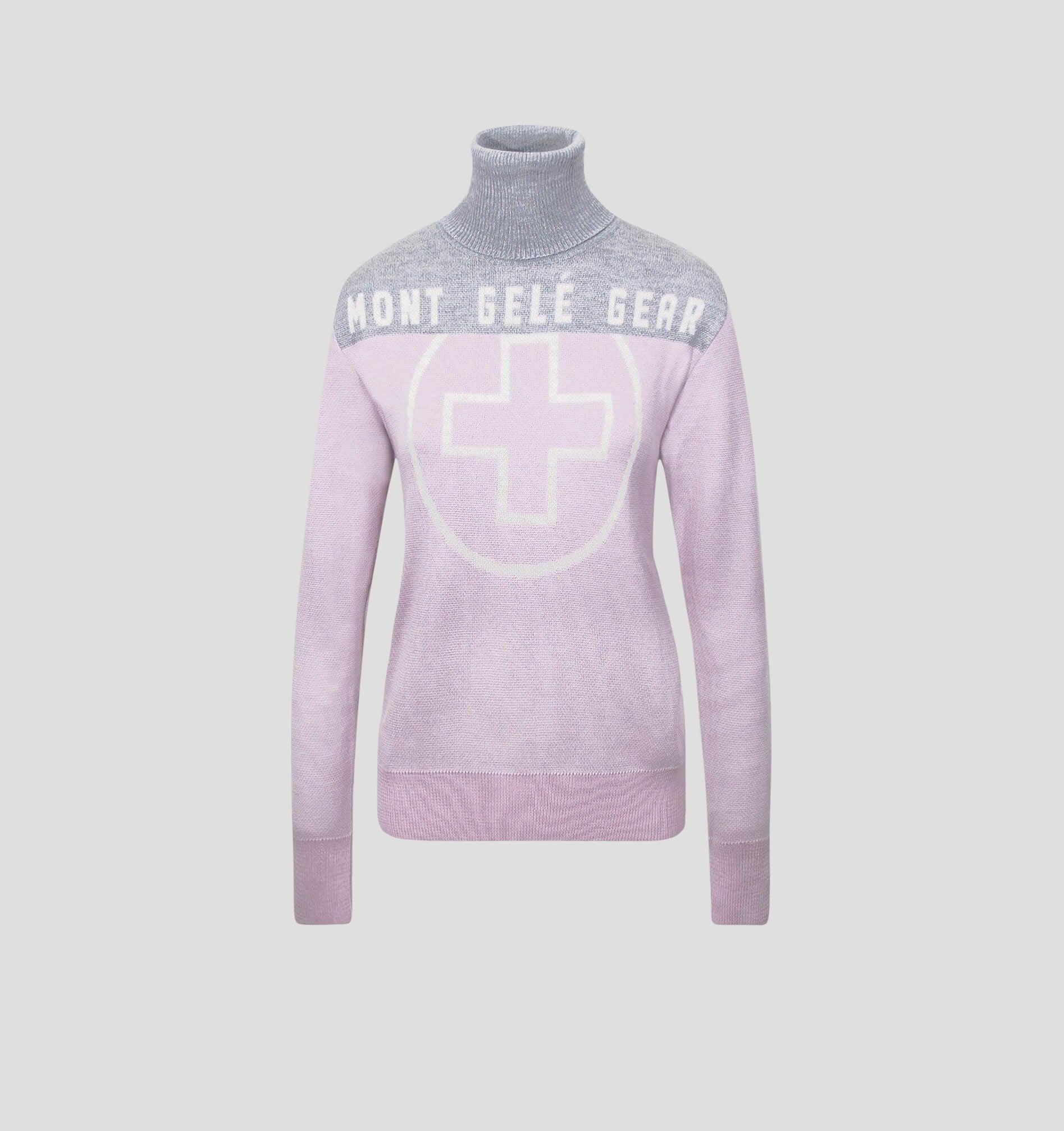 Abstract Merino Sweater - Soft Pink / Stone Grey / XS