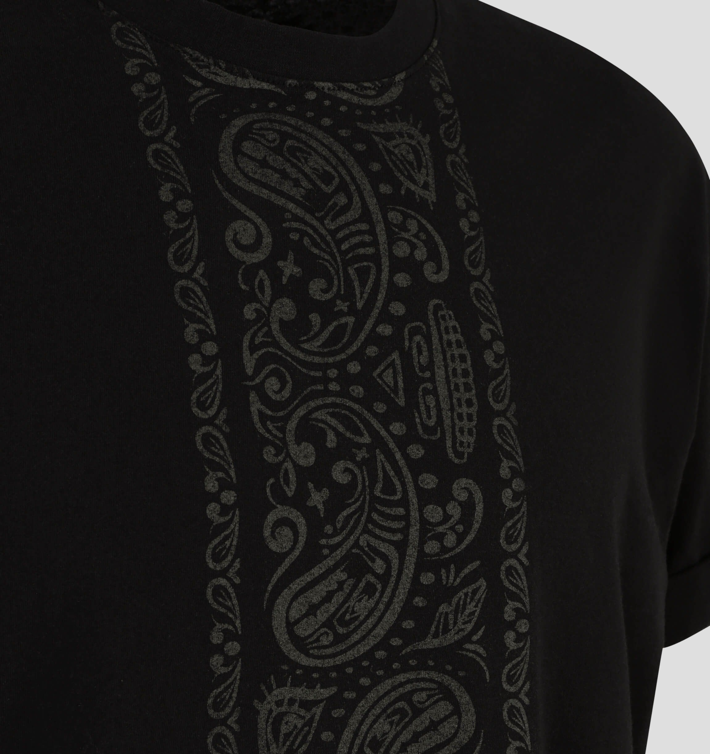 Tanner Hall Signature Collection NILCOTT® Recycled Paisley Tee - Stone Grey / Royal Blue / S
