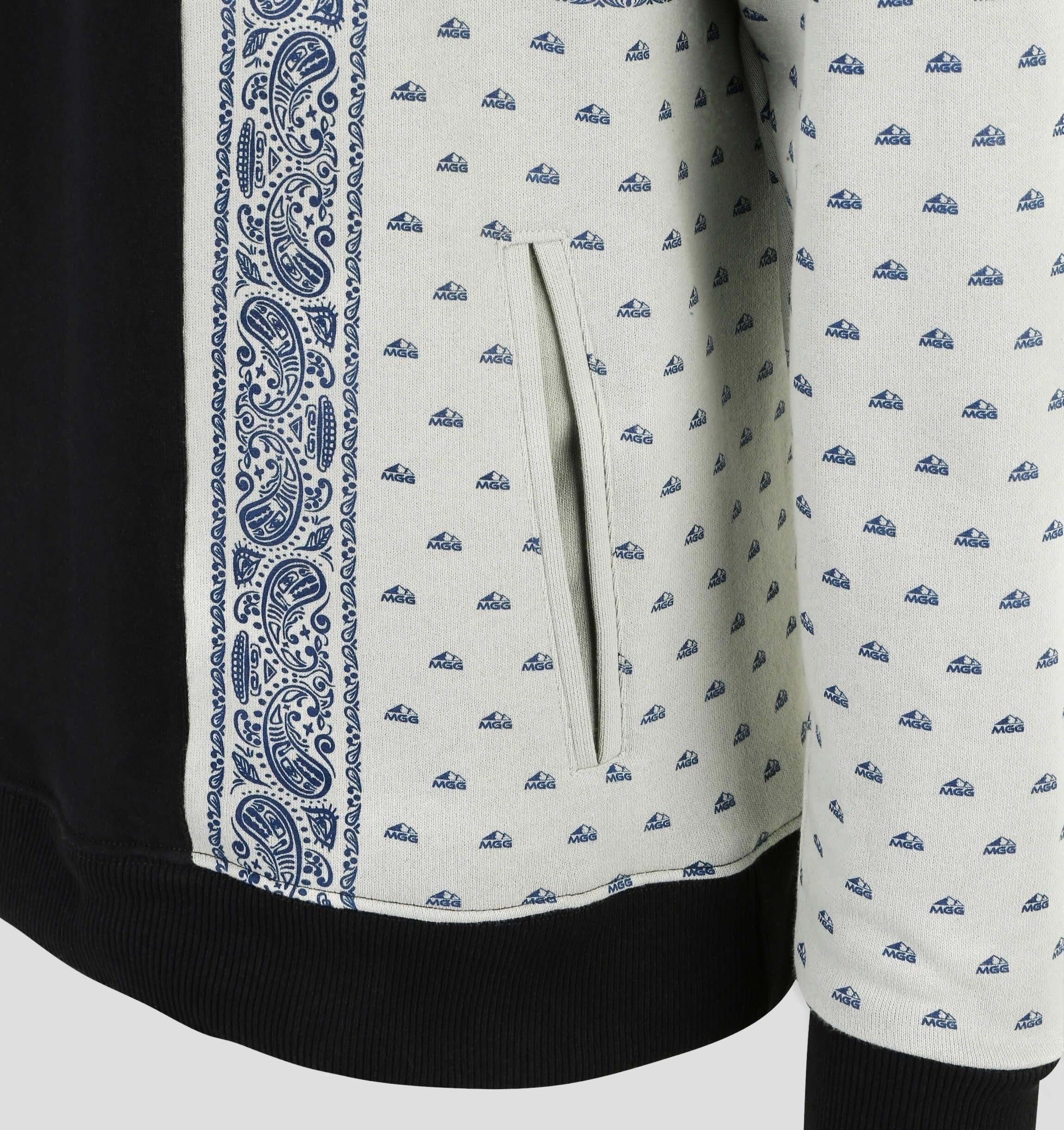 Tanner Hall Signature Collection NILCOTT® Recycled Bandana Hoodie - Stone Grey / Onyx Black / S