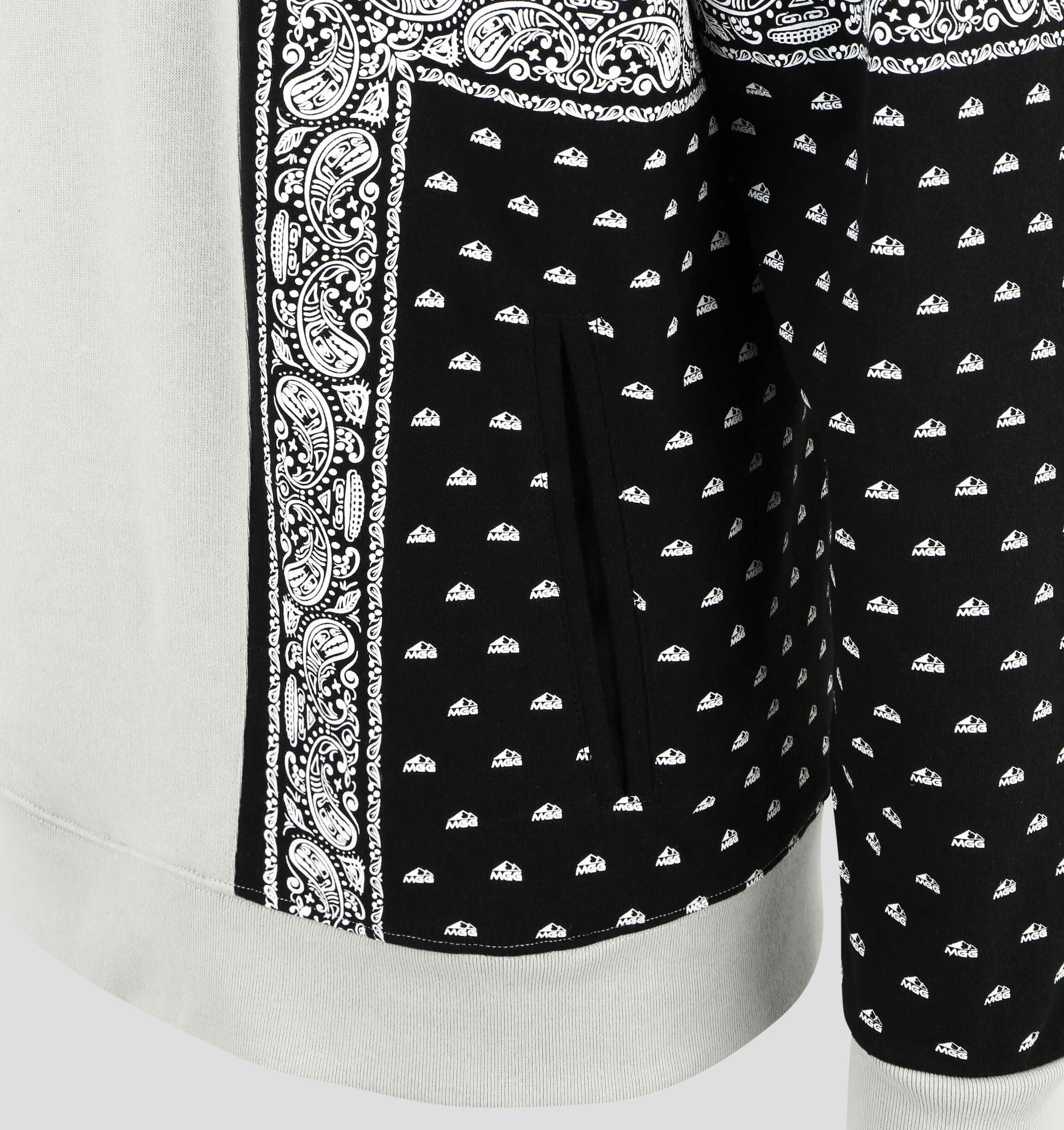 Tanner Hall Signature Collection NILCOTT® Recycled Bandana Hoodie - Stone Grey / Onyx Black / S