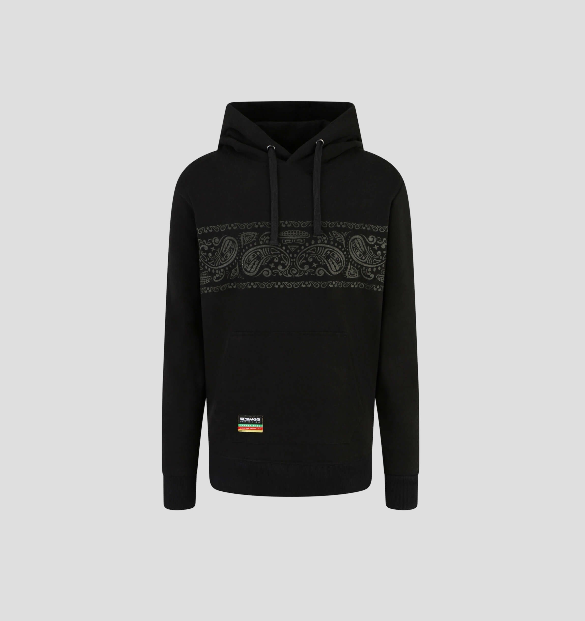 Tanner Hall Signature Collection NILCOTT® Recycled Paisley Hoodie - Onyx Black / Anthracite Grey / M