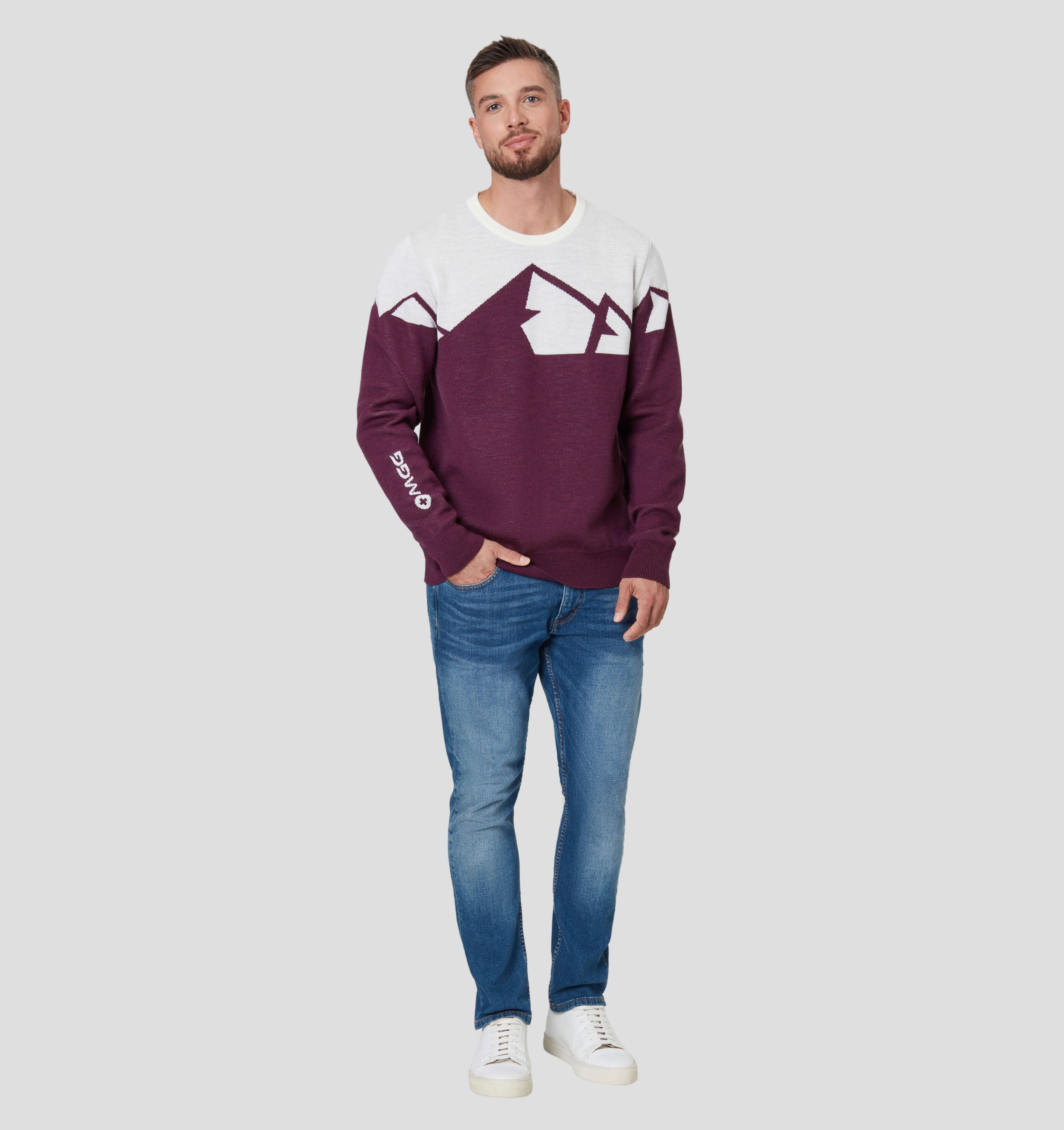 Panorama Merino Sweater - Merlot Red / S