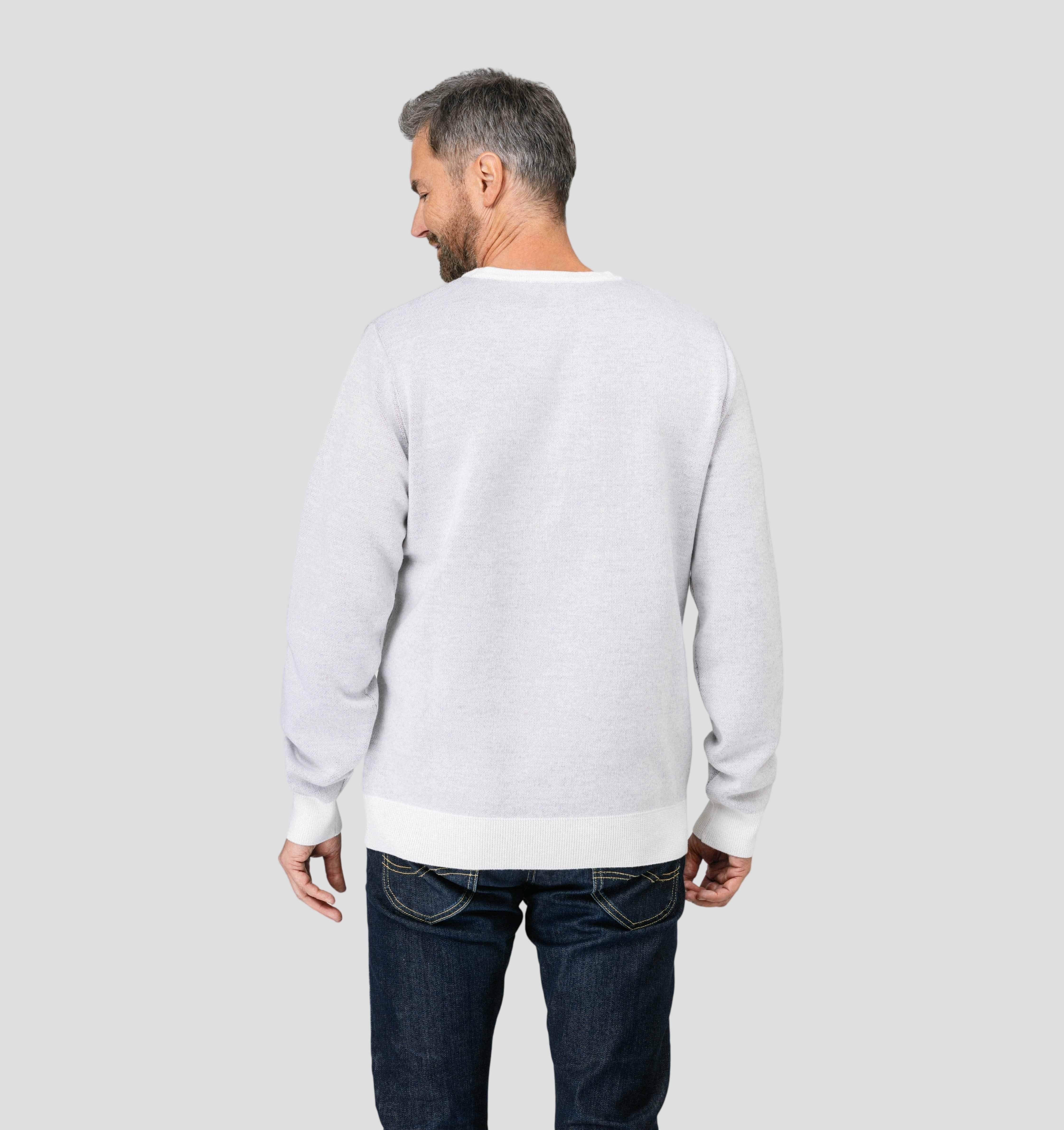 Varsity Merino Sweater - Frost White / S
