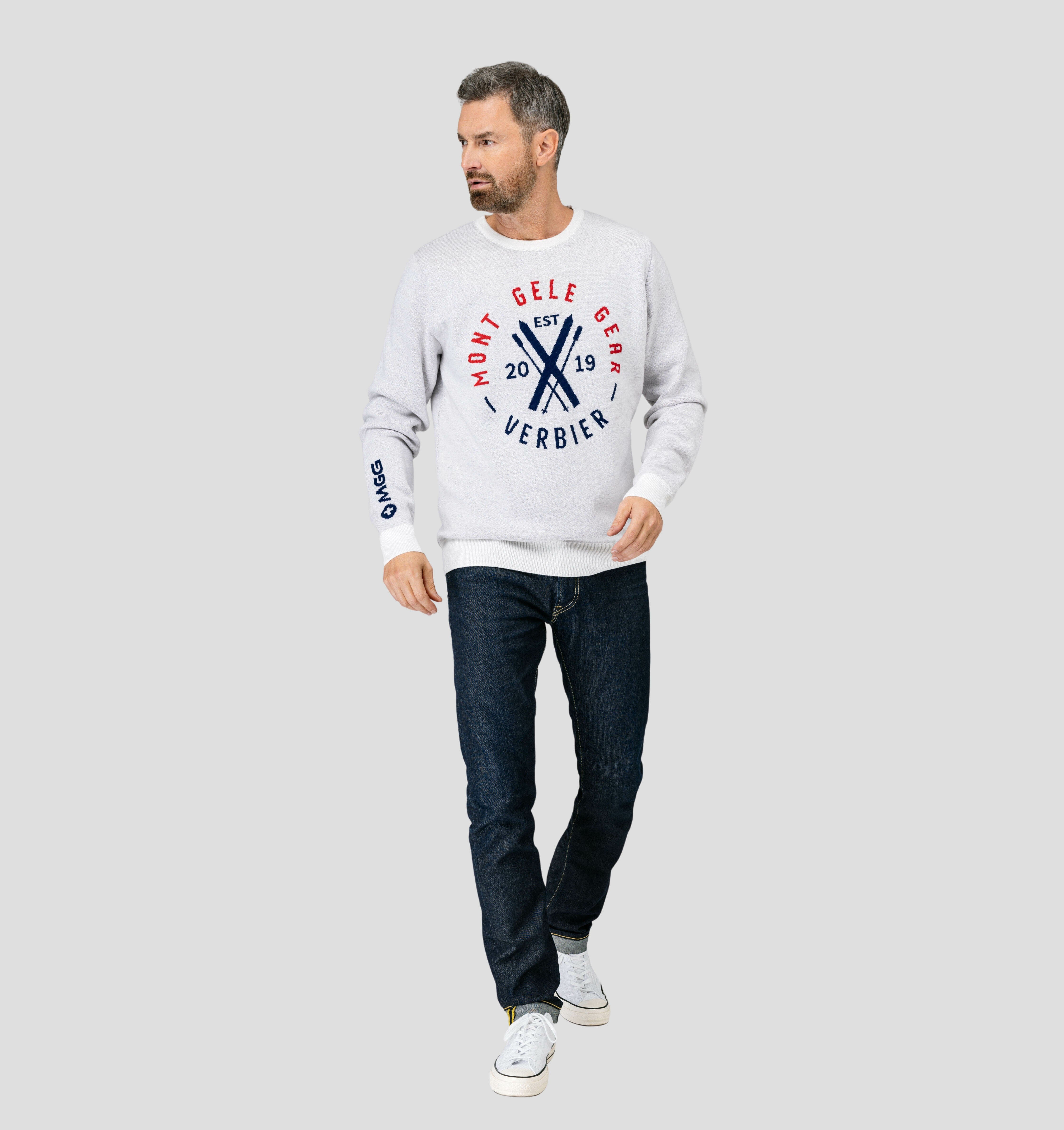 Varsity Merino Sweater - Frost White / S