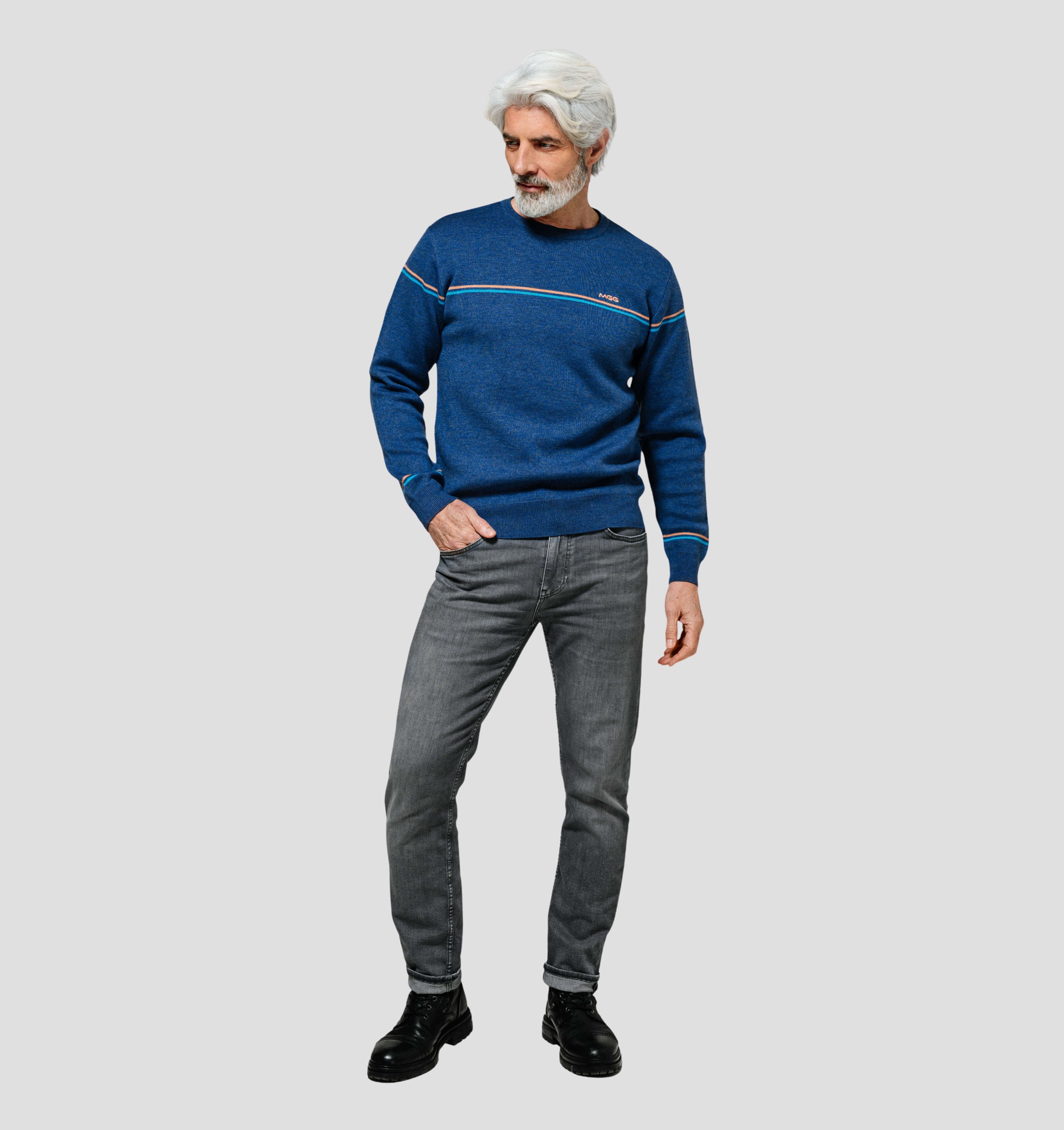 Retro Merino Sweater - Denim Blue / S