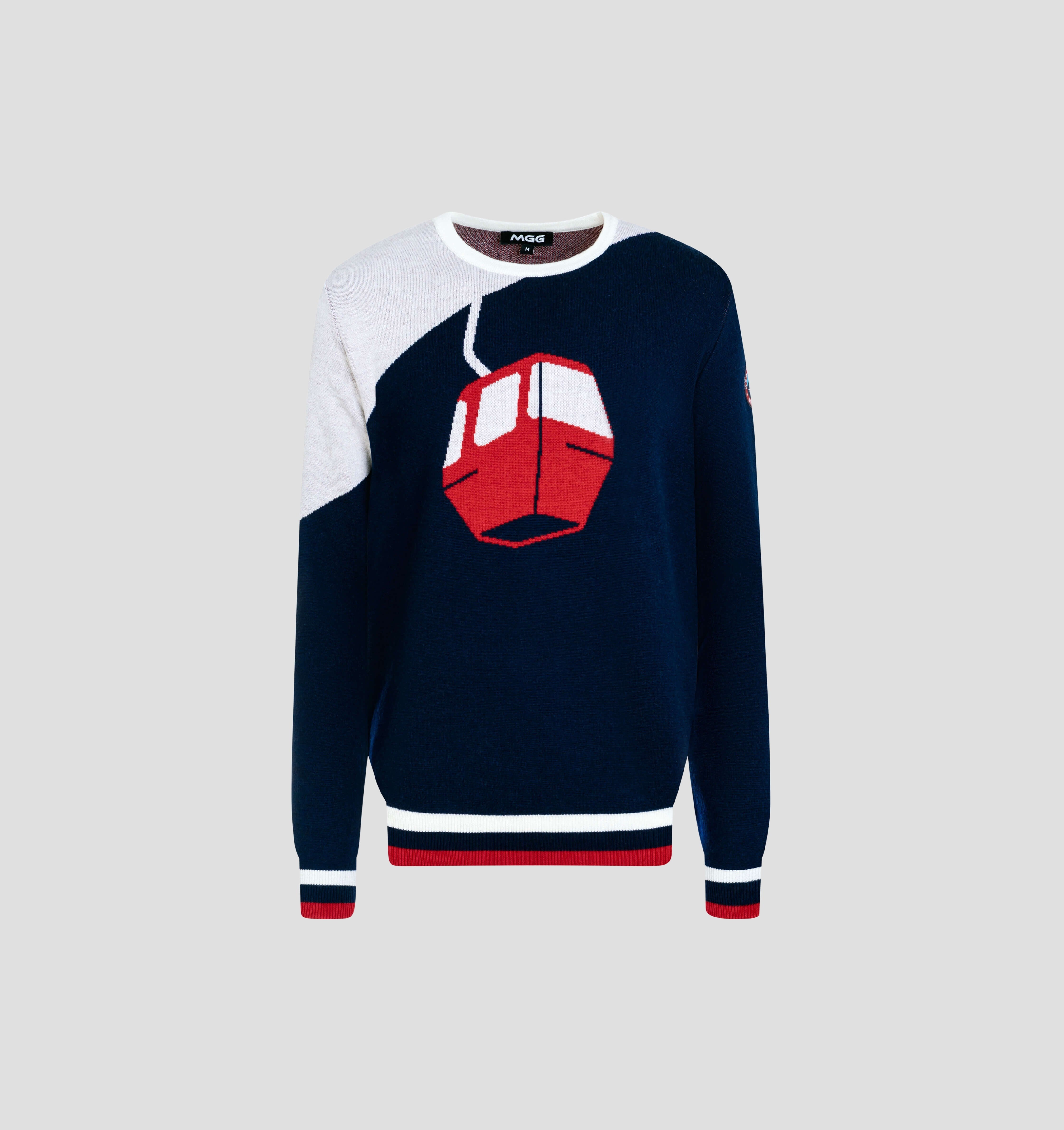 Gondola Merino Sweater - Navy Blue / Frost White / S