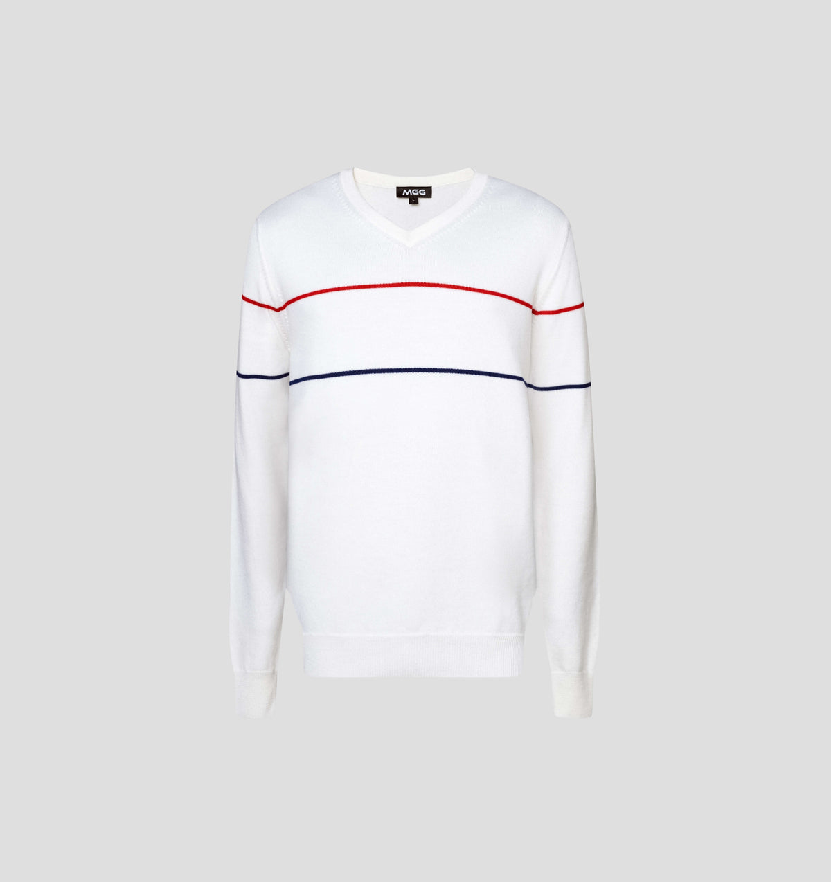 V-Neck Merino Sweater - Cream White / S