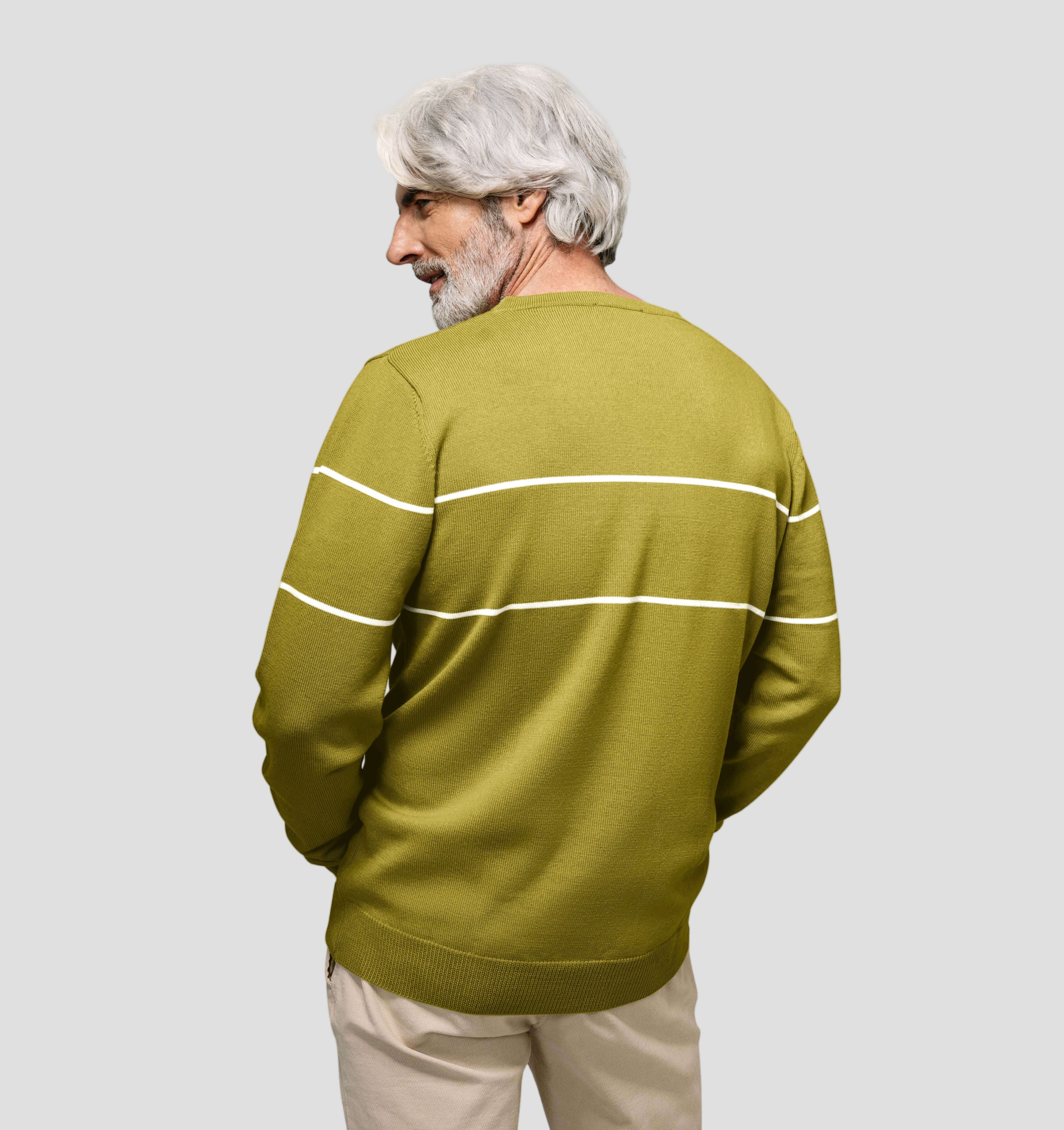 V-Neck Merino Sweater - Mustard Yellow / S