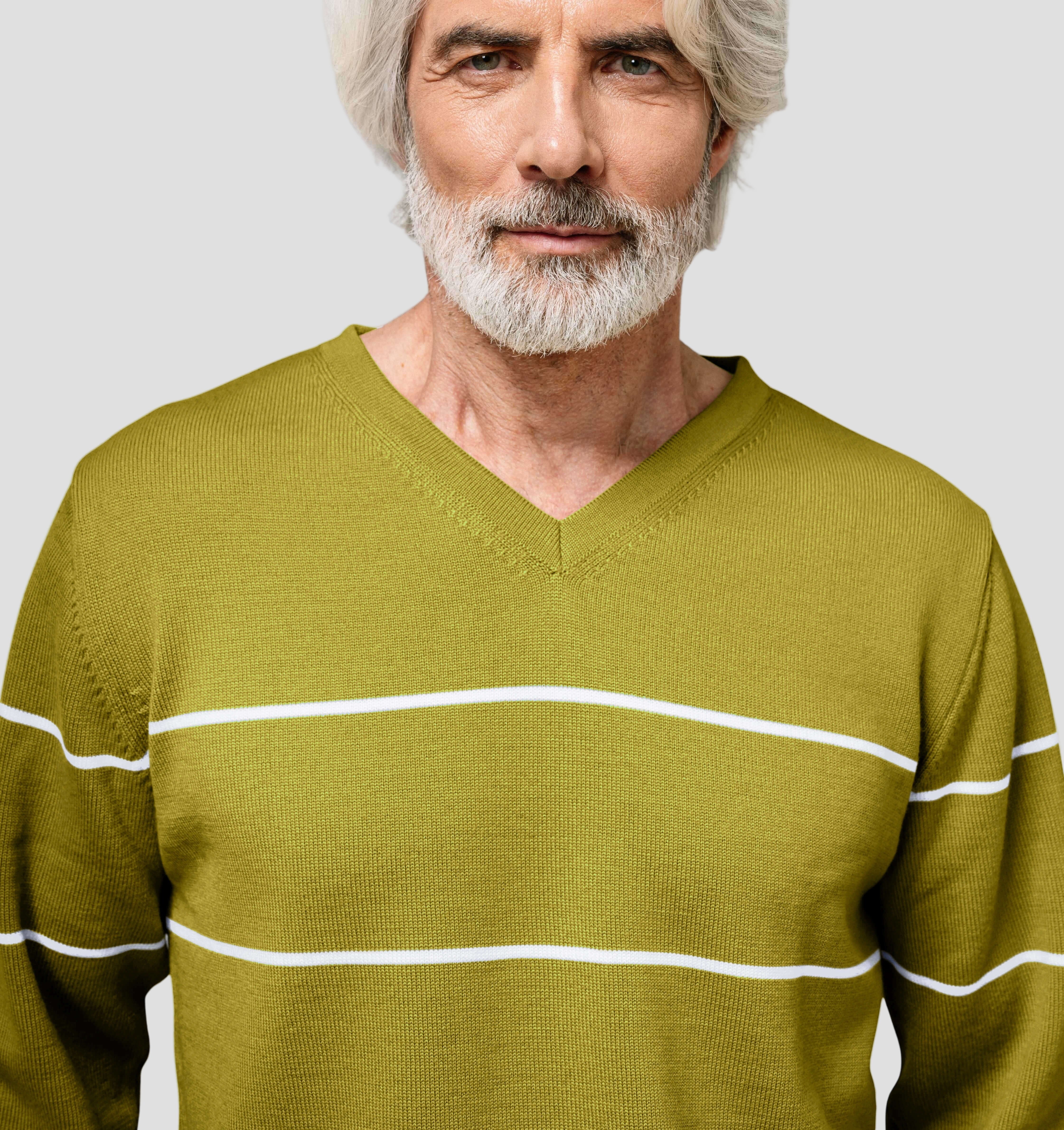 V-Neck Merino Sweater - Mustard Yellow / S