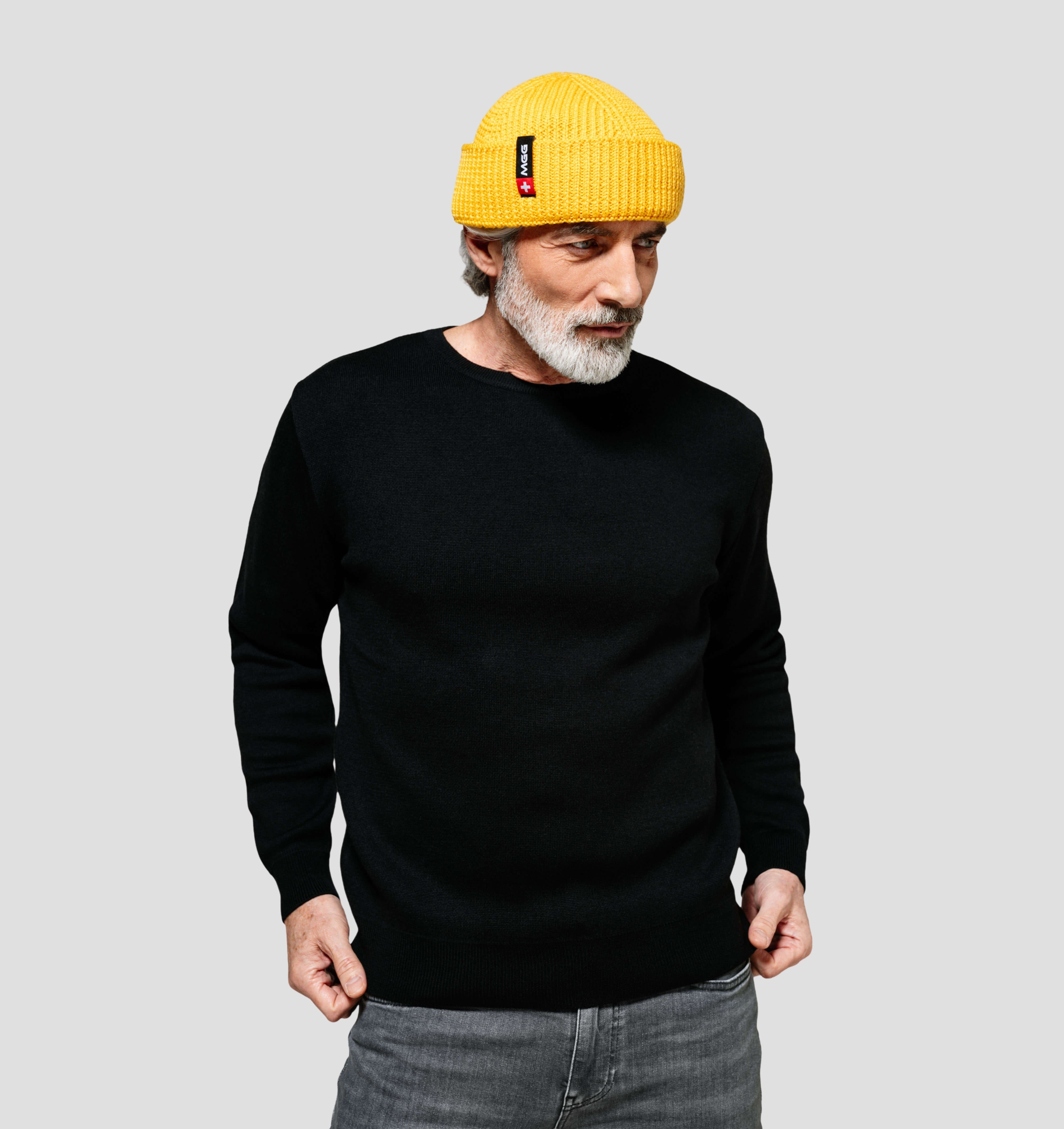 Merino Short Fisherman Beanie - Canary Yellow / One Size