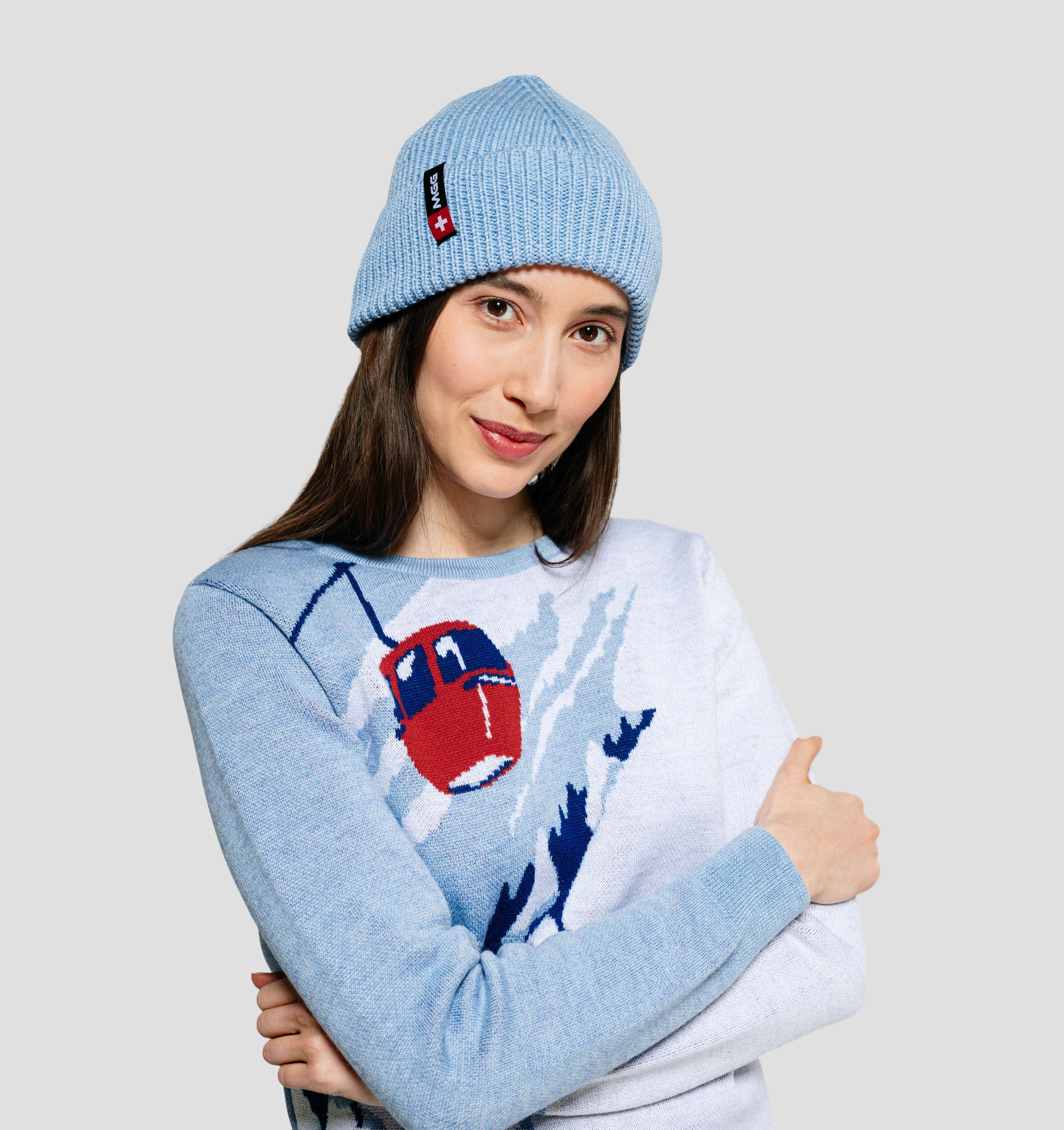 Merino Fisherman Beanie - Sky Blue / One Size