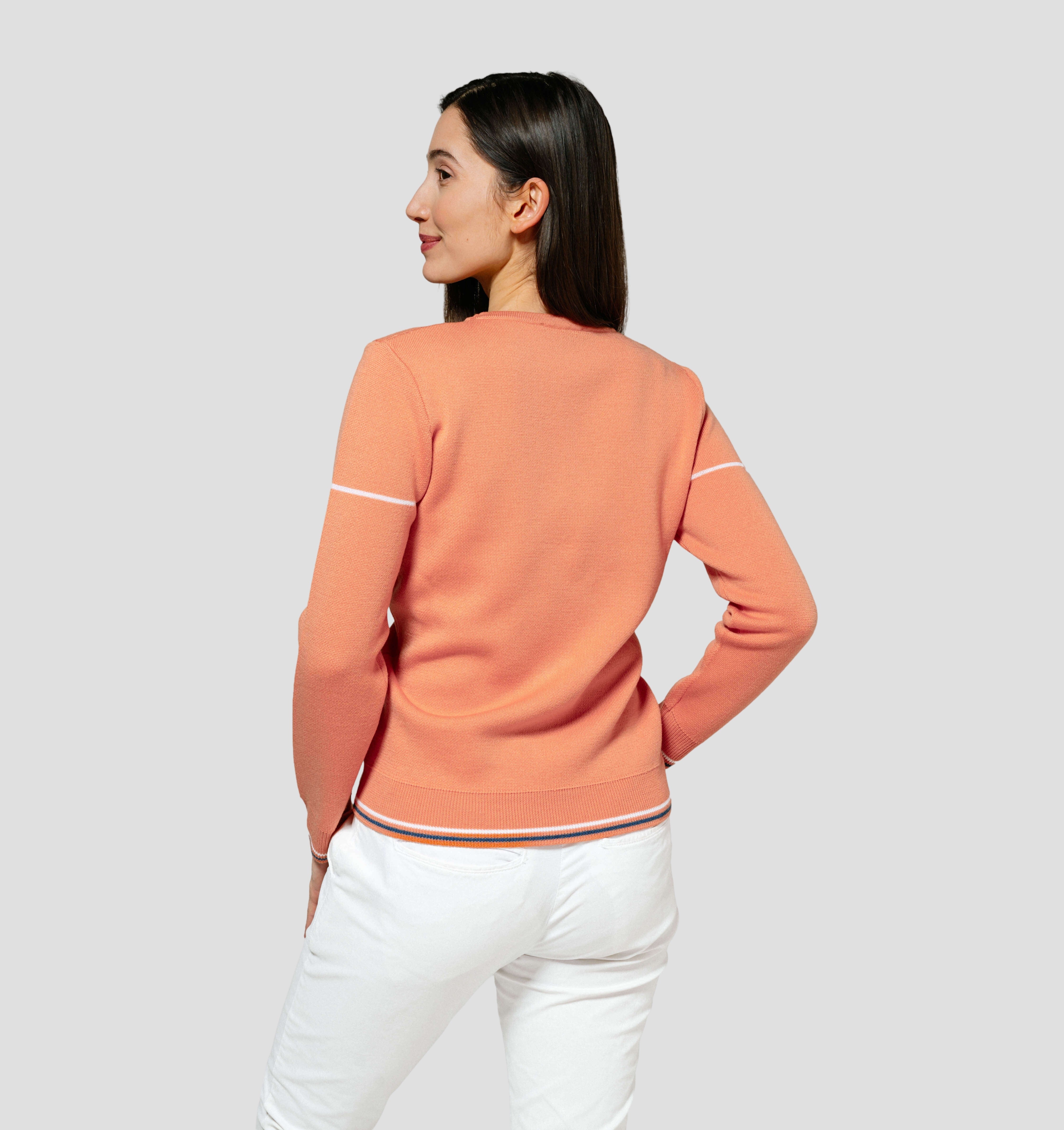 Retro Merino Sweater - Apricot Orange / XS
