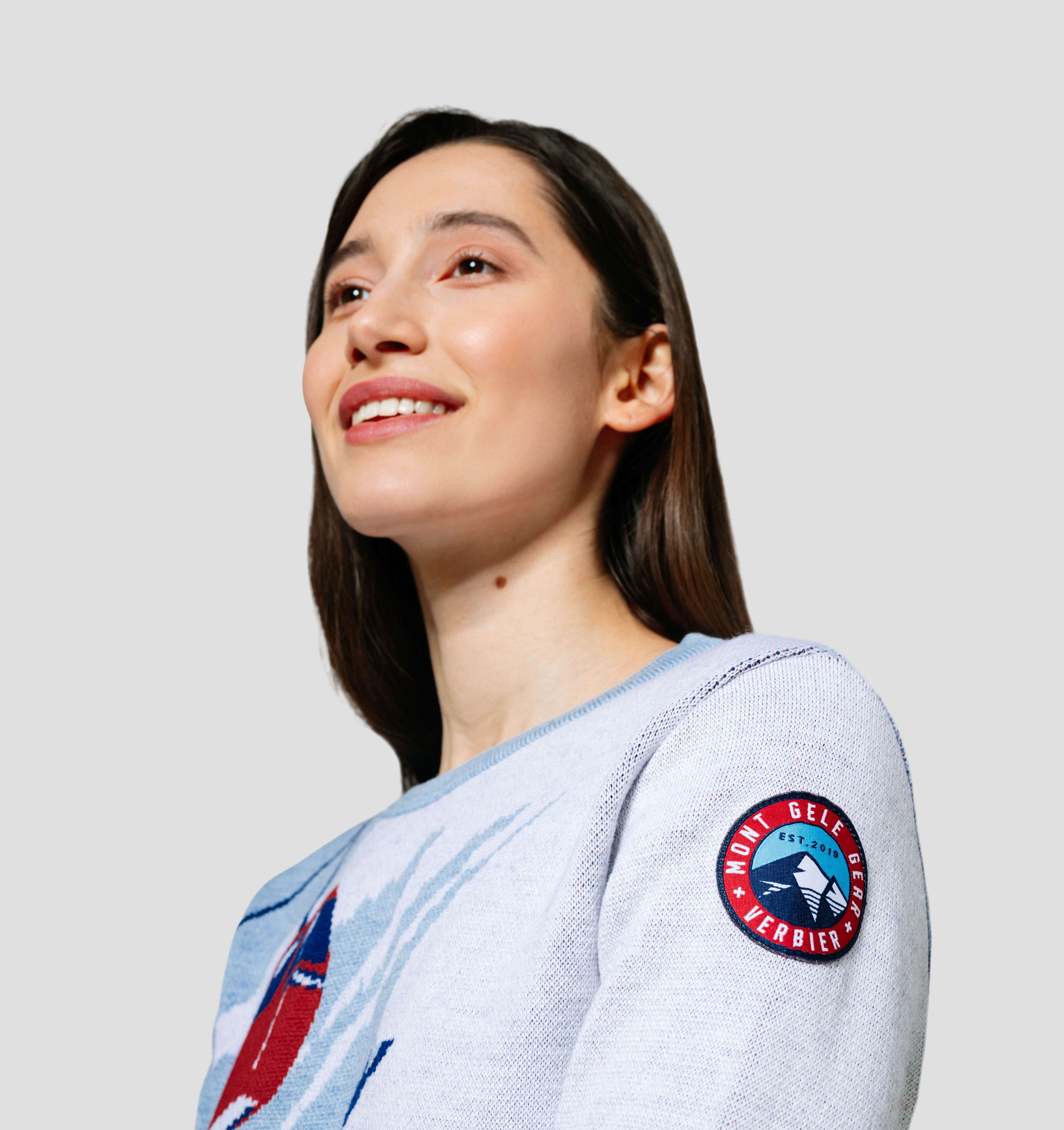 Gondola Merino Sweater - Sky Blue / Frost White / XS