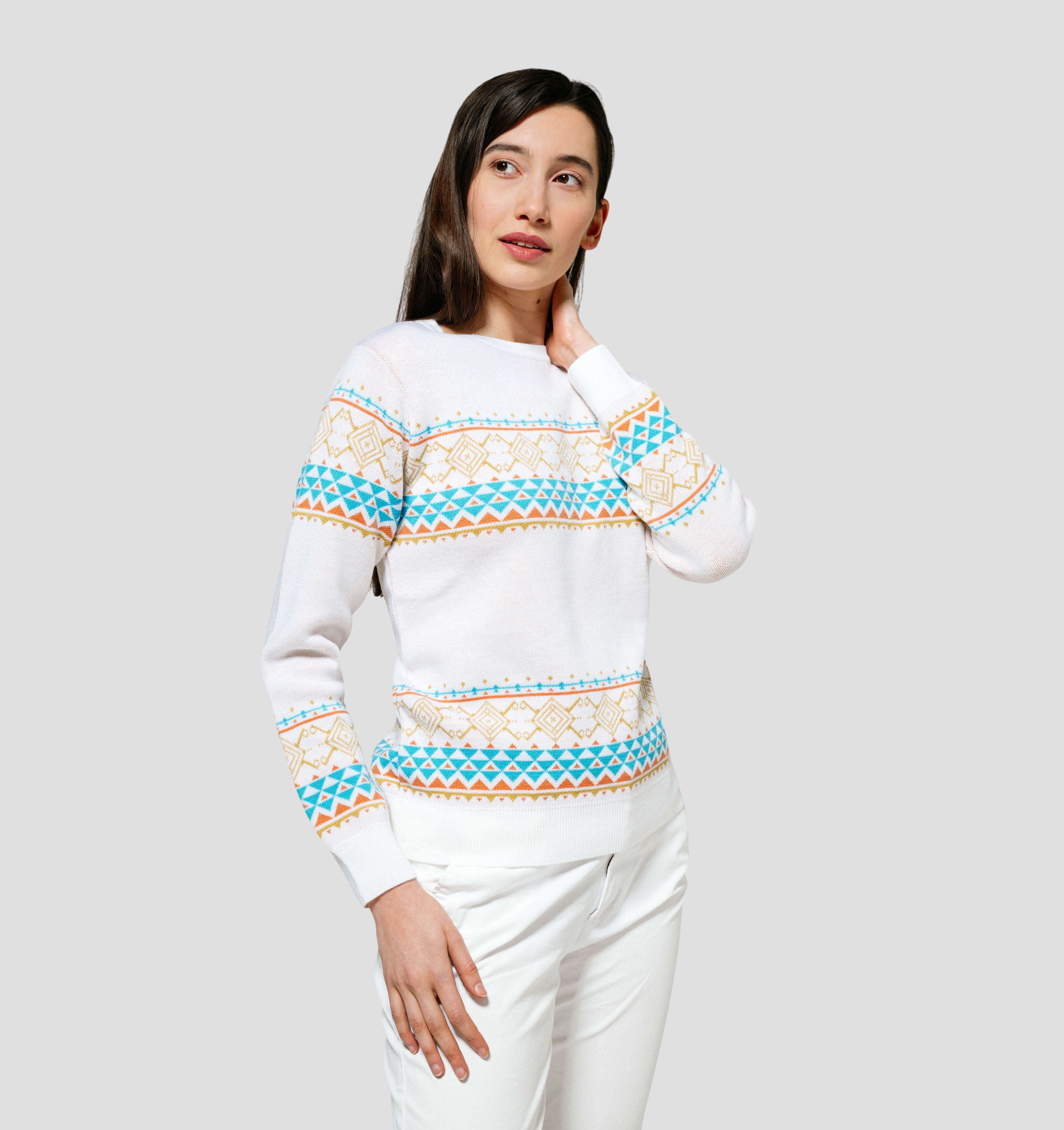 Nordic Merino Sweater - Cream White / XS